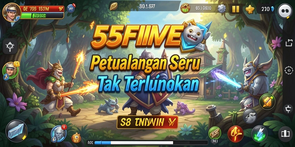 Tangkapan layar menunjukkan gameplay seru dalam 55FIVE, penuh tantangan dan petualangan.