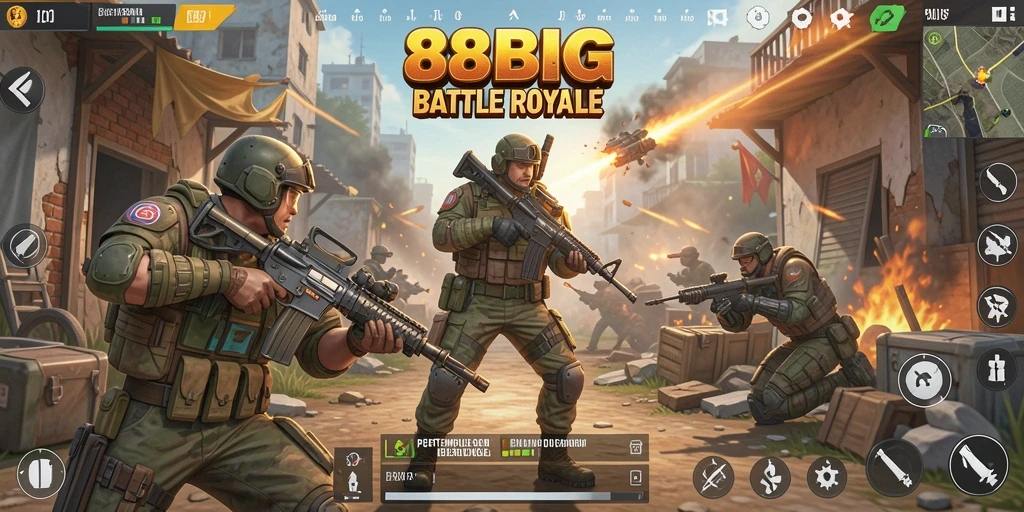 Gameplay seru dengan strategi bertahan di arena Battle Royale.