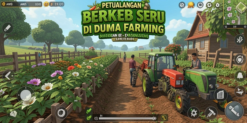 Gameplay seru AW8 saat berkebun dan beternak.