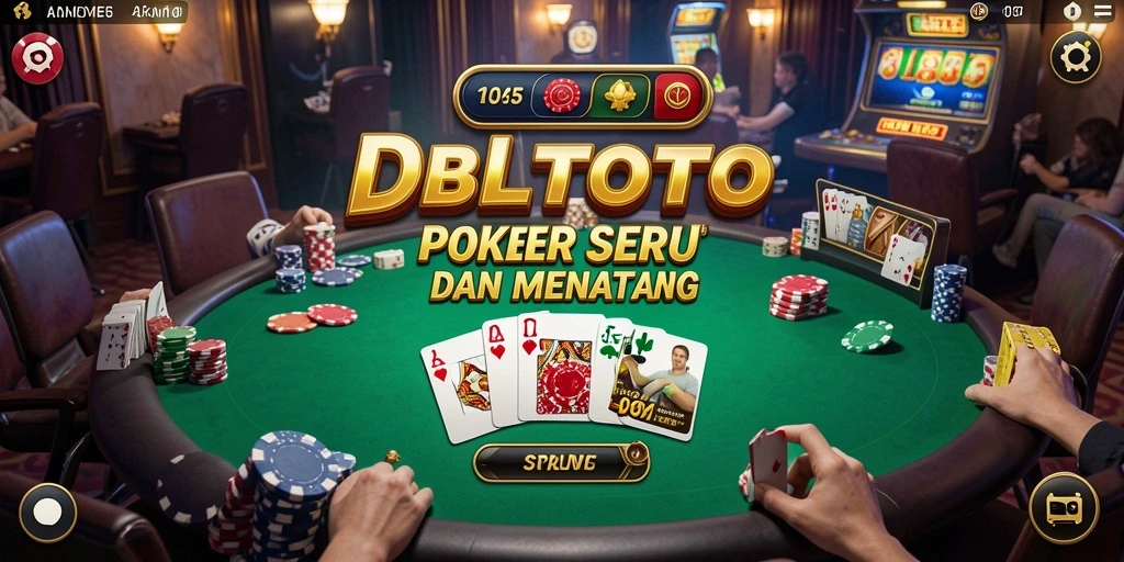 Tampilan gameplay seru dalam permainan Poker DBLTOTO.