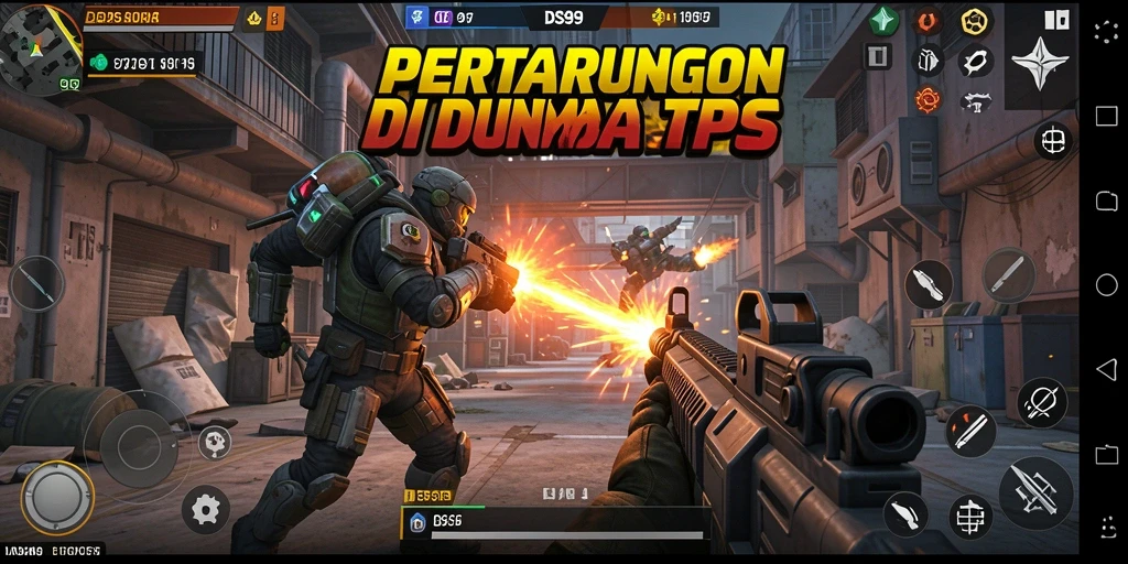 Gameplay seru dan menegangkan di DS99 dalam aksi TPS.