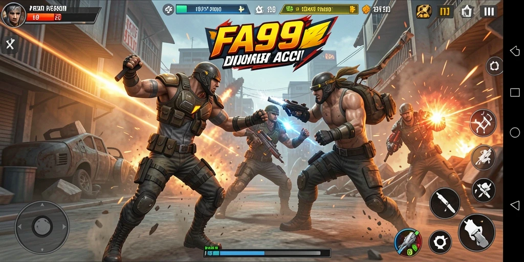 Tampak aksi mendebarkan dari gameplay FA99 dengan grafis memukau.