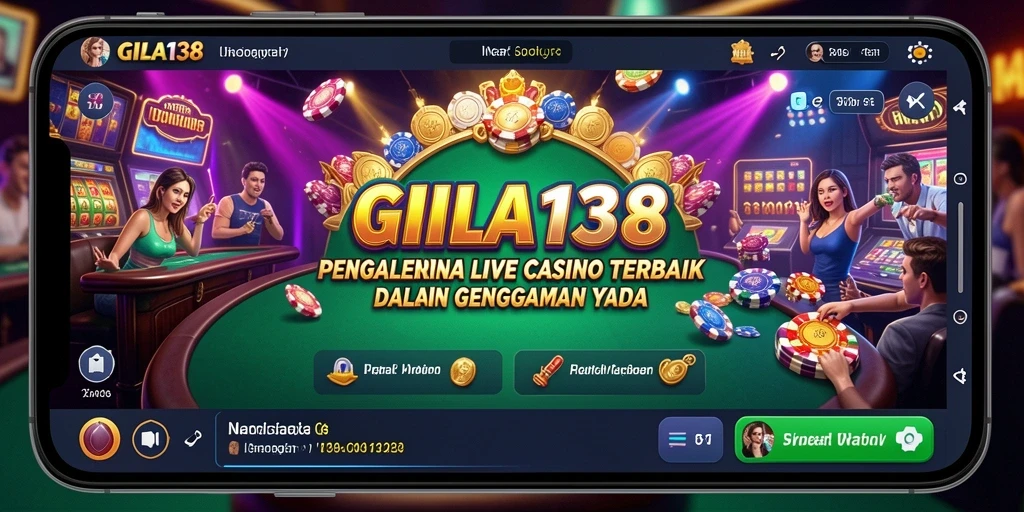 Tampilan utama GILA138 menunjukkan dealer profesional dan meja permainan yang memukau.