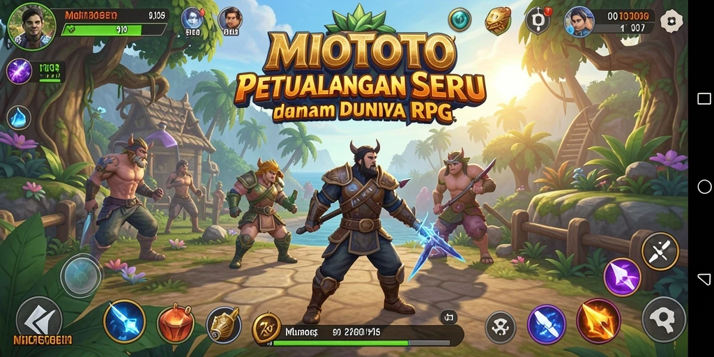 Screenshot gameplay yang memperlihatkan aksi mendebarkan dalam MIOTOTO.