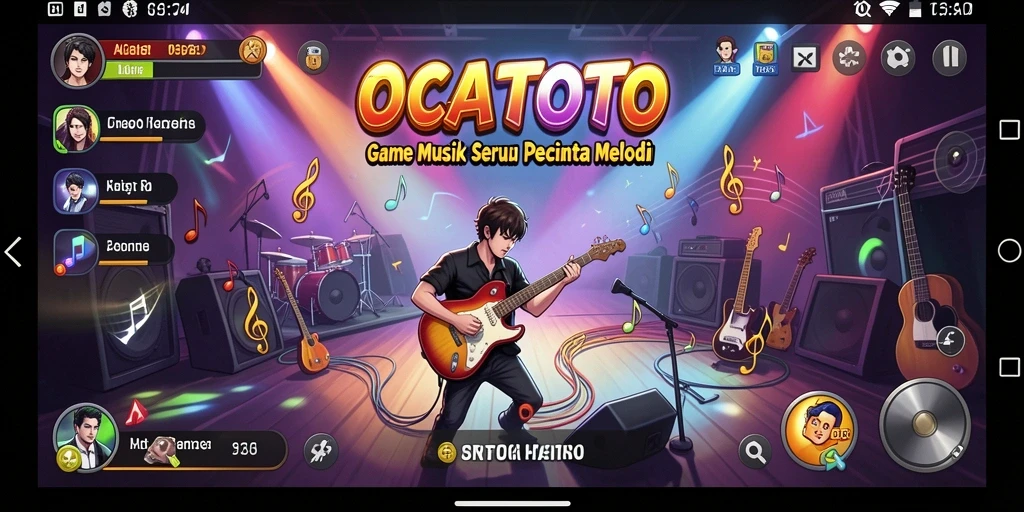 Screenshot OCATOTO menunjukkan gameplay musik yang interaktif dan menyenangkan.