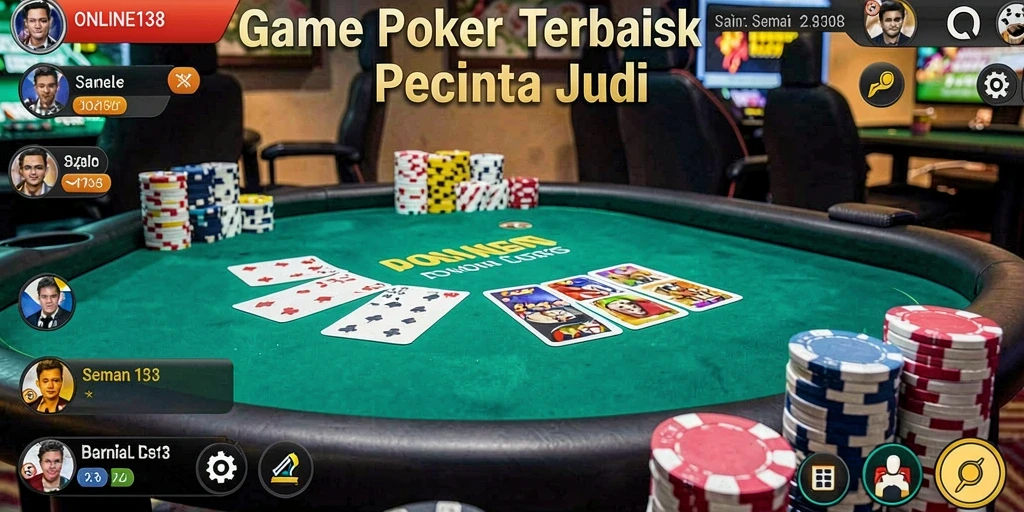 Tampilan gameplay Poker yang menegangkan dan menarik di ONLINE138.