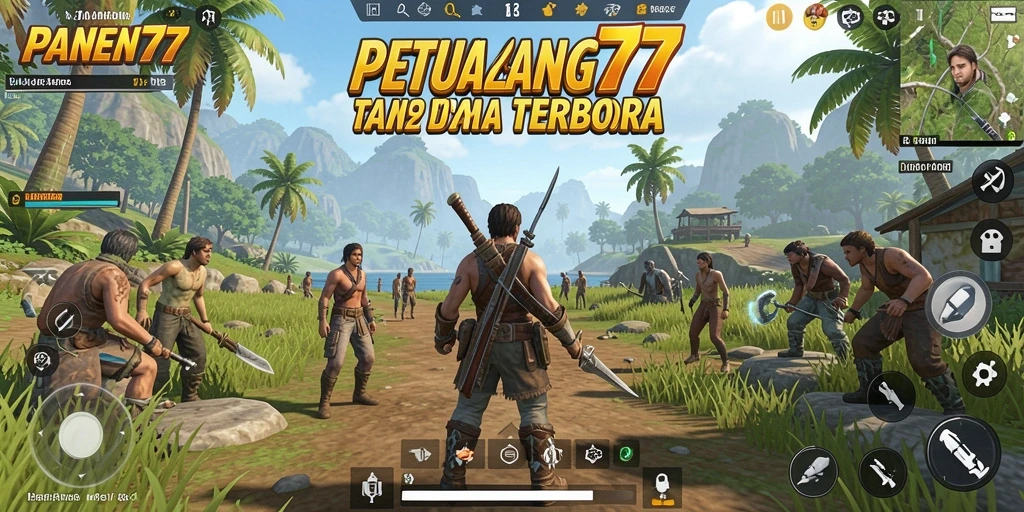Gameplay PANEN77 yang menampilkan dunia terbuka yang indah.