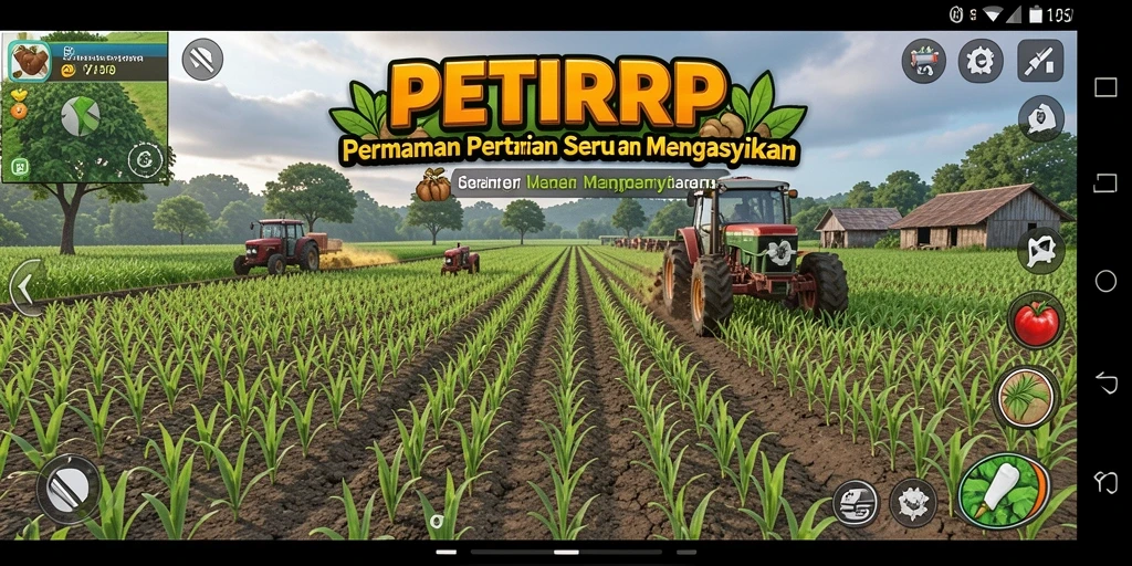 Tampilan gameplay menarik dari permainan pertanian PETIRRP.