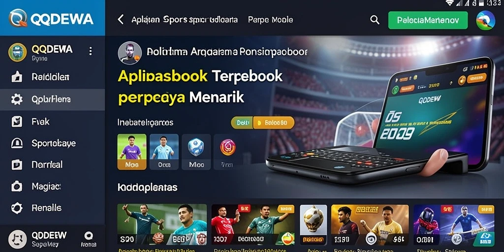 Tampilan utama QQDEWA dengan berbagai opsi taruhan olahraga.