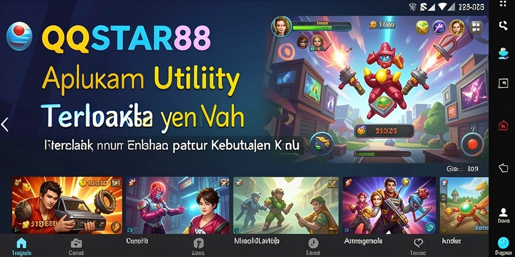 Screenshot utama QQSTAR88 memperlihatkan antarmuka canggih aplikasi Utility.