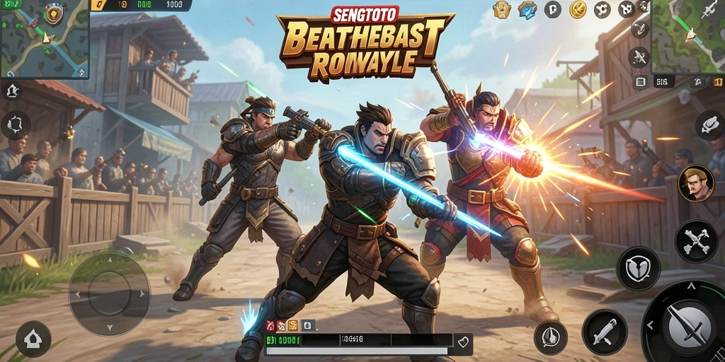 Tangkapan layar menunjukkan pertarungan seru dalam SENGTOTO dengan strategi Battle Royale yang mendebarkan.