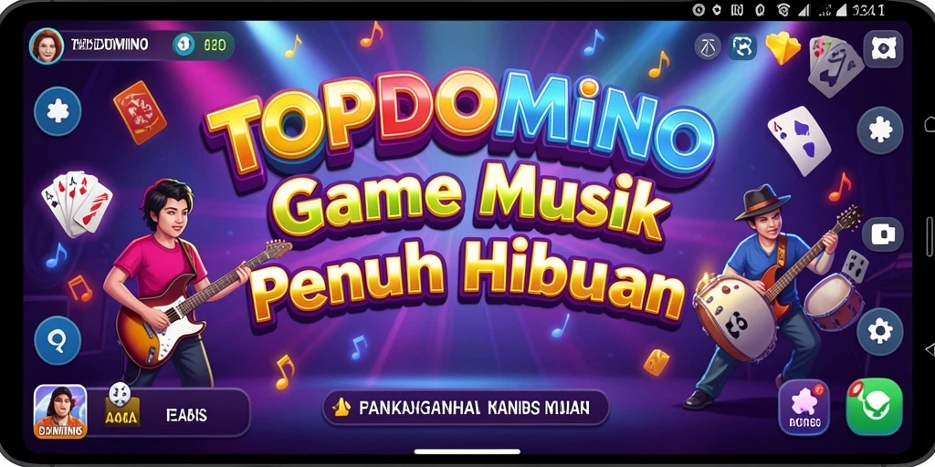 Gameplay TOPDOMINO yang menarik dan interaktif dengan musik.
