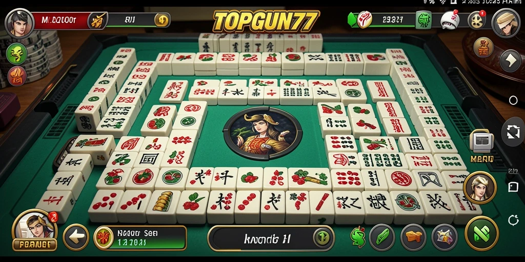 Screenshot utama TOPGUN77 menampilkan gameplay Mahjong yang mengasyikkan.