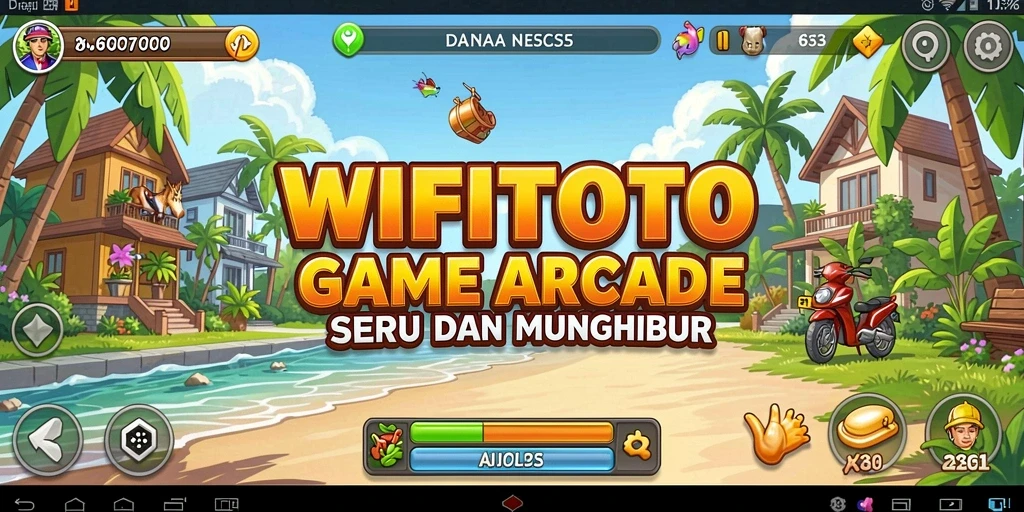 Screenshot menampilkan gameplay seru WIFITOTO dalam mode Arcade.