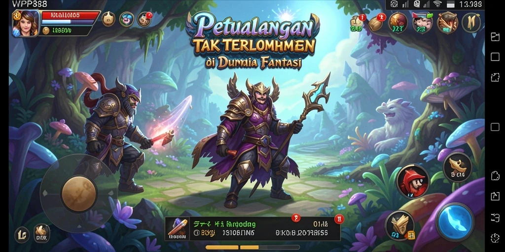 Tampilan gameplay WP888 yang menakjubkan dan penuh aksi petualangan.